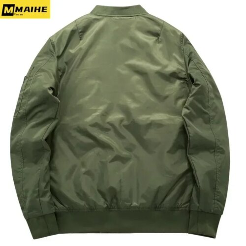 men's thickened bomber jacket casual military coat for autumn and winter in multiple colours - Image 5