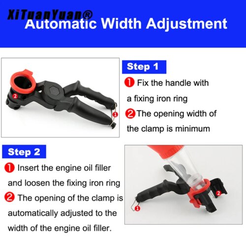 universal engine oil filling funnel set with adjustable gasoline adapters for effortless car maintenance - Image 5
