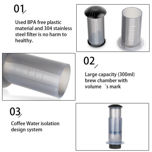 portable espresso maker with filters for authentic cafe style coffee anywhere - Image 4