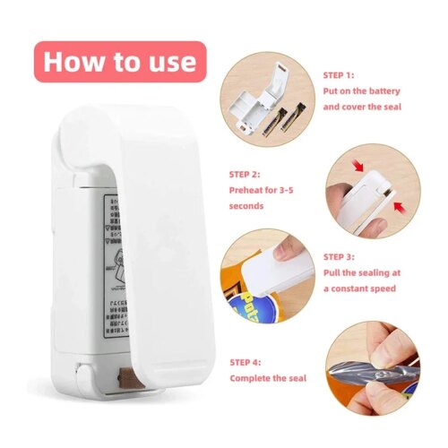 portable mini heat bag sealing machine for food storage eco-friendly kitchen accessory in various colors - Image 3