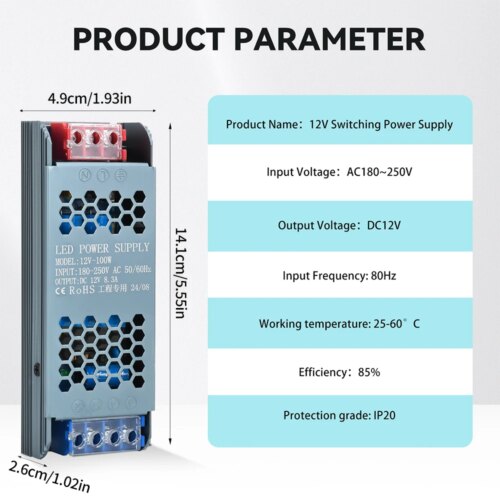 efficient 12v switching power supply inverter transformer for led driver available in multiple wattage options - Image 3