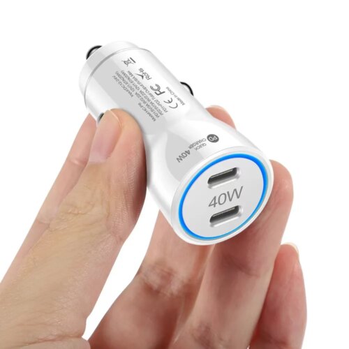 40w smart dual usb car charger with quick fast charging for mobile devices and tablets - Image 5