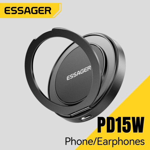 magnetic wireless charger with holder 15w fast charging for iphone airpods and smart devices