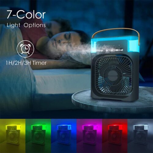 compact dc air cooling tower fan for efficient misting and ventilation with usb power - Image 6