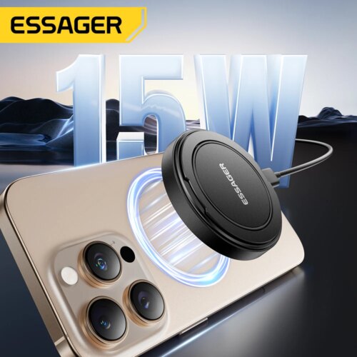 magnetic wireless charger with holder 15w fast charging for iphone airpods and smart devices - Image 4
